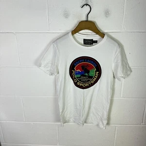 Ralph Lauren Shirt Mens Small White Polo Country Sportsman RL Crest Deer Lolife* - Picture 1 of 12