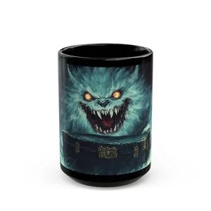 Mysterious Monster Black Mug | 11oz & 15oz Coffee Cup, Halloween Gift, [...] - Picture 1 of 18