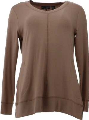 Túnica Susan Graver Acogedora Jersey Tejida Suave Cuello en V Coco Tostado PXS NUEVA SIN ETIQUETAS (79) Foto 1 de 4