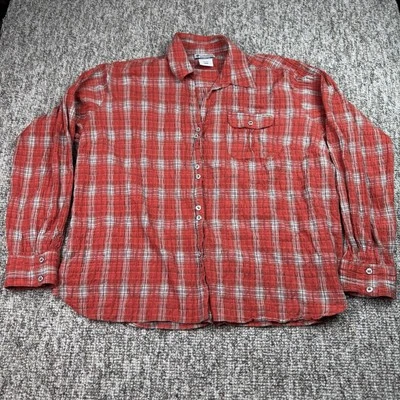 Camisa Columbia Sportwear para mujer 3X a cuadros con botones manga larga texturizada Foto 1 de 4