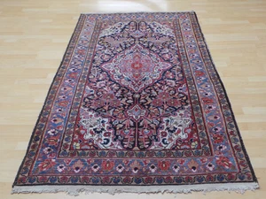 Persain Oriental Carpet Rug Hand Made Wool Vintage 6ft 8" x 4ft 1" - Picture 1 of 17