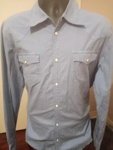 True Religion Long Sleeve Button Up Pearl Snap Western Shirt Mens True Size XL - Picture 1 of 13