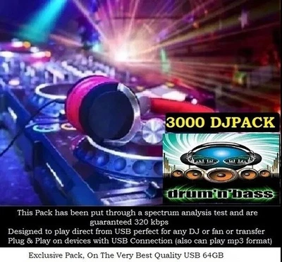 BAKCATDJ Drum & Bass Music USB 64GB | 2023 | 320kbps | DJ or Fan