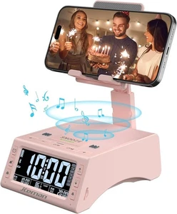 Jteman Supporto Telefono Portatile con Altoparlante Bluetooth Wireless,Regali per Uomo Donna... - Foto 1 di 21