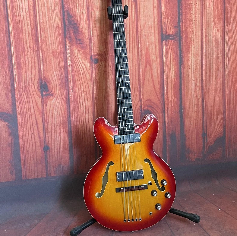 Бас-гитара Semi Hollow Body 335 1952 EB2 BASS Cherry Burst 5-струнные звукосниматели H - Изображение 1 из 4