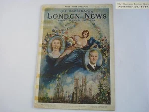 1947 ILLUSTRATED LONDON NEWS MAGAZINE ELIZABETH WEDDING - Picture 1 of 11