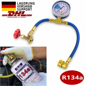 Auto Klimaanlagen Kältemittel Nachfüllset A/C R134a Schlauch Gasanzeige 1/2'' - Bild 1 von 15