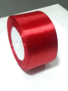 5 METER Satinband 50mm Rot Ribbon Appikation Dekoband Hochzeit RB536 - Picture 1 of 4