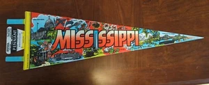 Vintage NOS 27" Confederate Mississippi Souvenir Felt Pennant - Picture 1 of 2