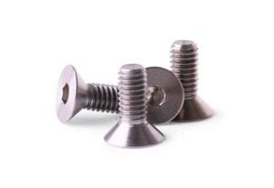 M4x10 Titanium Screws Flat Head 4 pieces 6AL4V Aerospace Grade - M4x10 Bolts - Picture 1 of 1