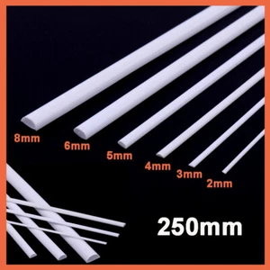 Halbrunde Stange Styrol ABS Querschnittsleiste für Architektur Modellbau 2 mm-8 mm - Bild 1 von 13