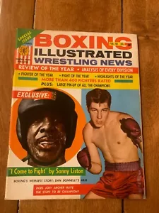 BOXING ILLUSTRATED WRESTLING NEWS MAGAZINE FEB 1964 SONNY LISTON DAN DONNELLY - Picture 1 of 4