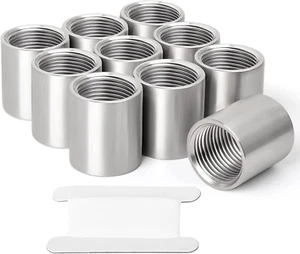 2PCS 304 Stainless Steel Cast Pipe Fitting, Coupling, 1" X 1" NPT Female Threade - Picture 1 of 7