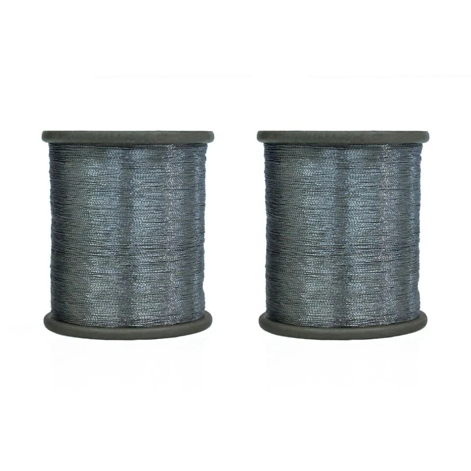 Metallic Zari Thread For Embroidery Sewing & Jewelry Making 0.1 MM Pack of 2 - Image 1 of 1