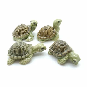 4 Schildkröten Keramik Tier Figur Statue - CAT003 - Bild 1 von 9