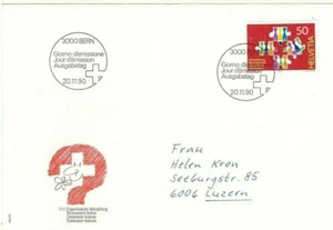 FDC Sobre Primer día SUIZA Censo 1990 - Imagen 1 de 1