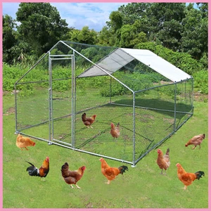 10/13/20ft Outdoor Pet Dog Run House Kennel Shade Cage Walk-in Chicken Coop - Picture 1 of 56