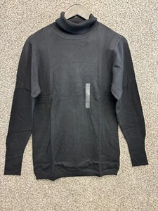 Worthington Black Turtleneck Sweater Pullover Long Sleeve Sweater Women's Size L - Picture 1 of 8