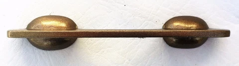 Brass Art Deco MCM Drawer Pull Cabinet Handle Antique Hardware 3 1/2”centers Cover