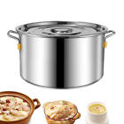 Stainless Steel Stock Pot with Lid Brew Boiling Stew Soup Cooking Pot Soup Pot