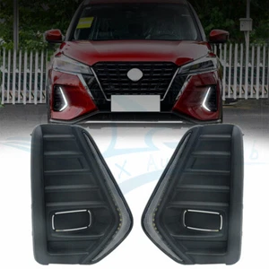 LED DRL Daytime Running Light Front Fog Lamp Signal x For NISSAN KICKS 2021-2024 - Foto 1 di 8