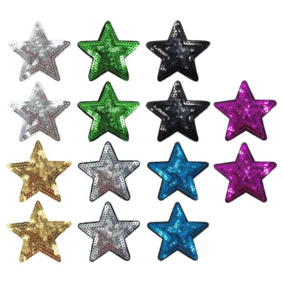 14 Pcs Sequin Star Patch Clothes Decorative Applique Garment Patches - Image 1 of 4