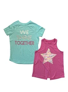 Member's Mark Girl's 2-Pack Moisture Wicking Lightweight Active Tees 10/12 - Picture 1 of 6