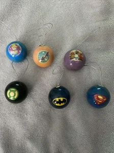 2012 DC Comics & Princess 2" Christmas Shatterproof Ornaments Lot Of 6 - Picture 1 of 9