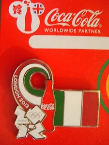 COCA COLA PIN BADGE - LONDON 2012 - COUNTRY FLAG - ITALY - MOC - Picture 1 of 1