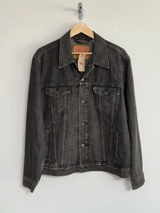 Chaqueta vaquera Levi’s Denim Trucker lavada negra gris grande ***NUEVA*** - Imagen 1 de 14