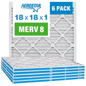 18X18X1 MERV 8 - 6 Count - High Efficiency Pleated HVAC, Furnace & Air Condition - Picture 1 of 12