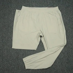 Lululemon Pants Men XXL Beige Lightweight Surge Jogger Ankle Zip Drawstring Logo - Picture 1 of 11