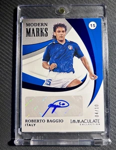 2021 Panini Immaculate Roberto Baggio Modern Marks Auto /10 SSP Italy Very Rare - Picture 1 of 2