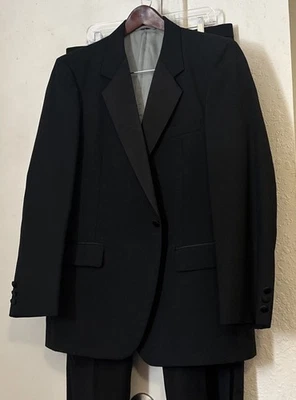 Pantalones planos Givenchy One Button negro esmoquin 40 R Teg Foto 1 de 4