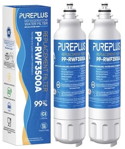 2 Pack PurePlus PP-RWF3500A Refrigerator Water Filter Replaces LG Kenmore LT800P - Picture 1 of 7