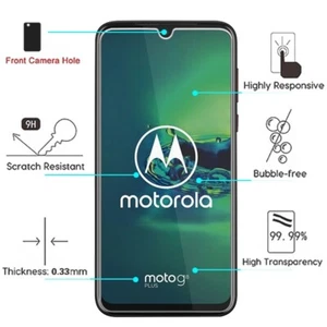 For Motorola Moto G8 PLUS Clear Shockproof Screen Protector Guard Tempered Glass - Picture 1 of 9