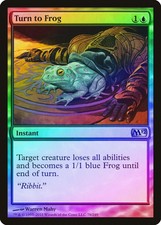 Turn to Frog FOIL Magic 2012 / M12 NM Blue Uncommon MAGIC MTG CARD ABUGames