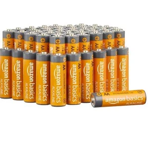 Paquete de 48 pilas alcalinas AA de alto rendimiento Amazon Basics, vida útil de 10 años - Imagen 1 de 5