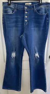 California Vintage Junior Women's Tag Size 13/31 Denim Flare Leg Jeans. (37x31) - Picture 1 of 11