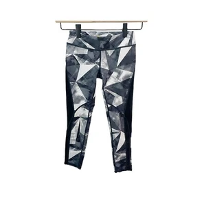 ZELLA GIRL Kids' Live In Whispy Leggings In Black Geometric Print Size S 7/8 - Picture 1 of 4