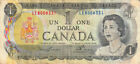 Bank of Canada  ONE UN Dollar 1973  Canadian - rainbow front 