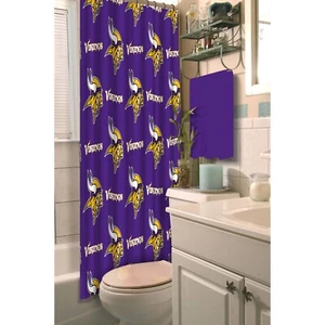 Northwest NFL Fabric Shower Curtain - Minnesota Vikings - 72 x 72 in - Picture 1 of 1