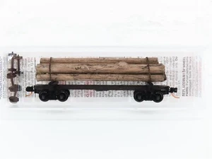 N Scale Micro-Trains MTL 113040 Unlettered 40' Skeleton Log Car w/ Load #6 - Picture 1 of 7