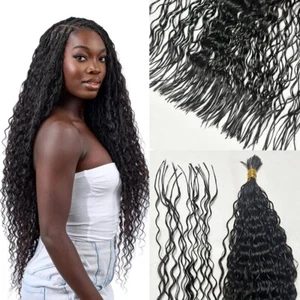 Pre-Divided Curly Hair Bulk Human Hair For Boho Braids Hair Extensions Braiding - Picture 1 of 21