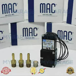 MAC Boost Solenoid Valve BCS 4 port Turbosmart AEM Haltech E-Boost w/ Fittings - Picture 1 of 9