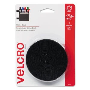 Velcro Sticky-Back Hook and Loop Fastener Tape with Dispenser 3/4 x 5 ft. Roll - Picture 1 of 7