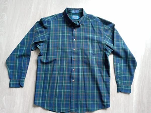 PENDLETON Men’s XL LONG 100% Virgin Wool Shirt Plaid Button Down - Picture 1 of 5