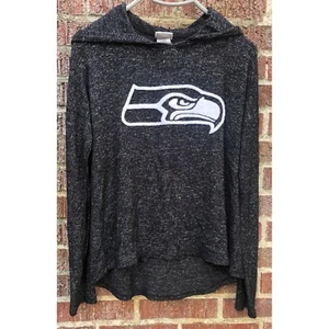 Ropa del equipo de la NFL Seattle Seahawks sudadera con capucha negra brezo alta baja para niñas talla XL - Imagen 1 de 5