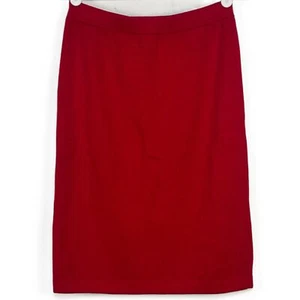 Falda lápiz de lana roja de la colección St John talla 2 - Imagen 1 de 4