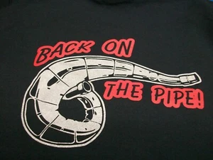 "Divertida Sudadera MX ATV Negra Cuello Redondo 2 Tiempos ""Back On The Pipe"" Pequeña - Imagen 1 de 2